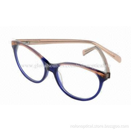 Popular oval acetate optical eyeglass frames with spring hinge